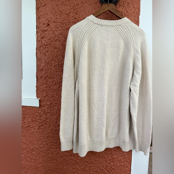 Womens Jeanne Pierre Beige Cream Pullover Crew Neck Sweater Size 3XL - Picture 5 of 5